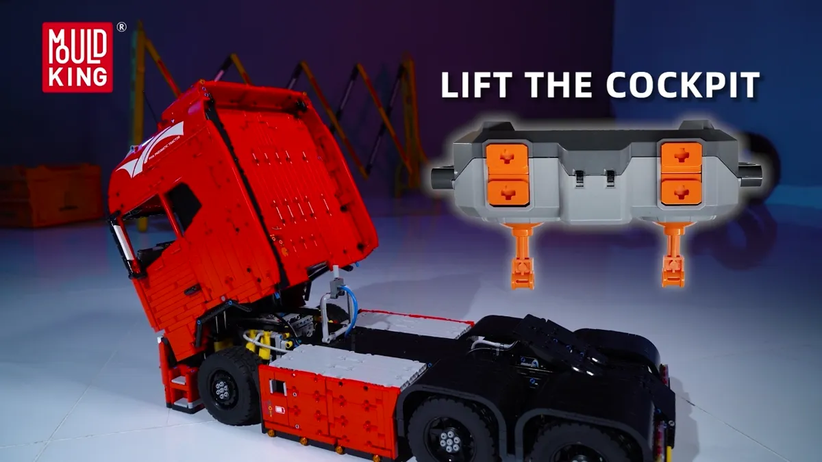 لگو مولد کینگ 19015 ماشین تریلی کمرشکن Pneumatic Truck کنترلی