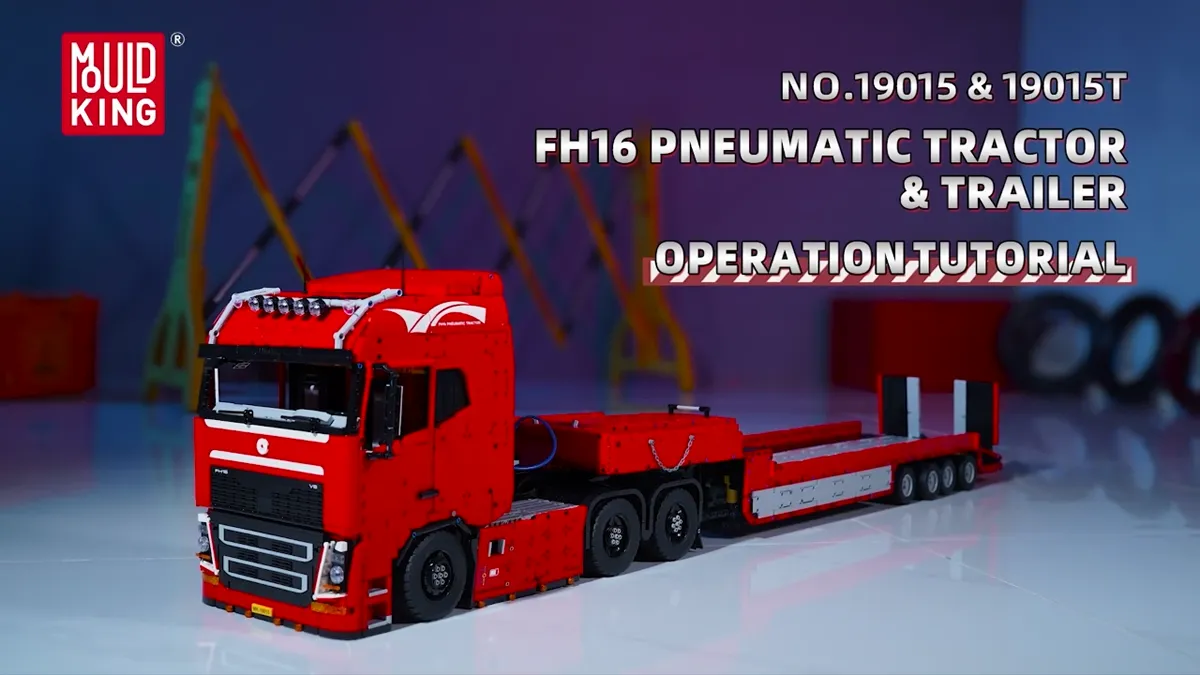 لگو مولد کینگ 19015 ماشین تریلی کمرشکن Pneumatic Truck کنترلی