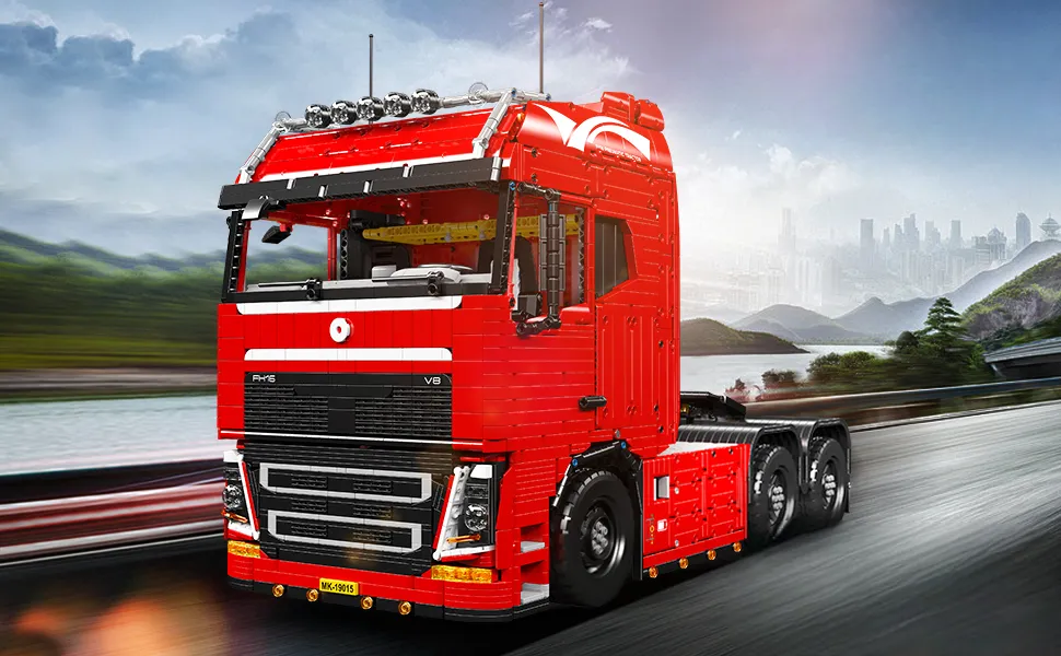 لگو مولد کینگ 19015 ماشین تریلی کمرشکن Pneumatic Truck کنترلی