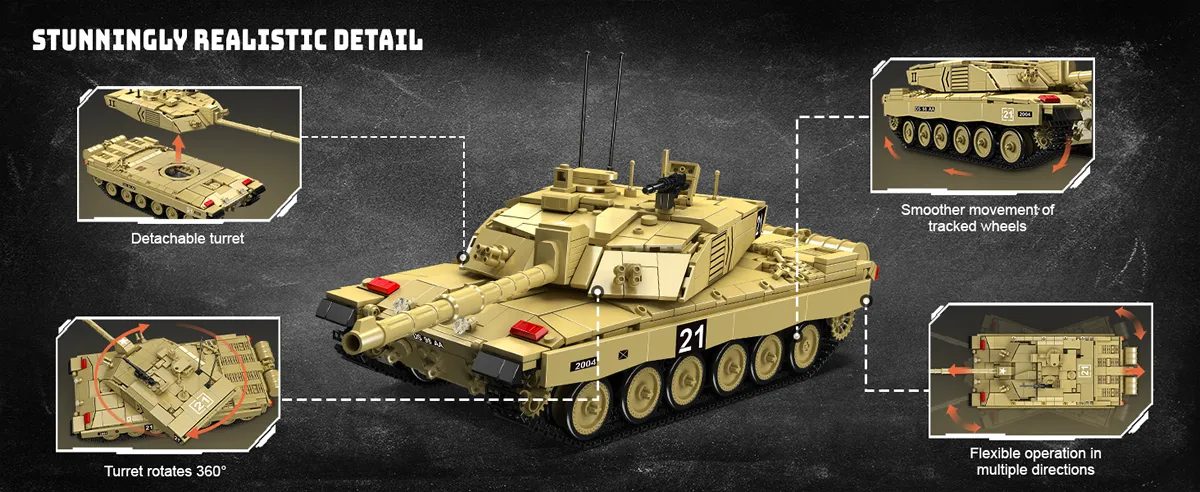 لگو مولد کینگ 20037 ماشین تانک Challenger 2 کنترلی