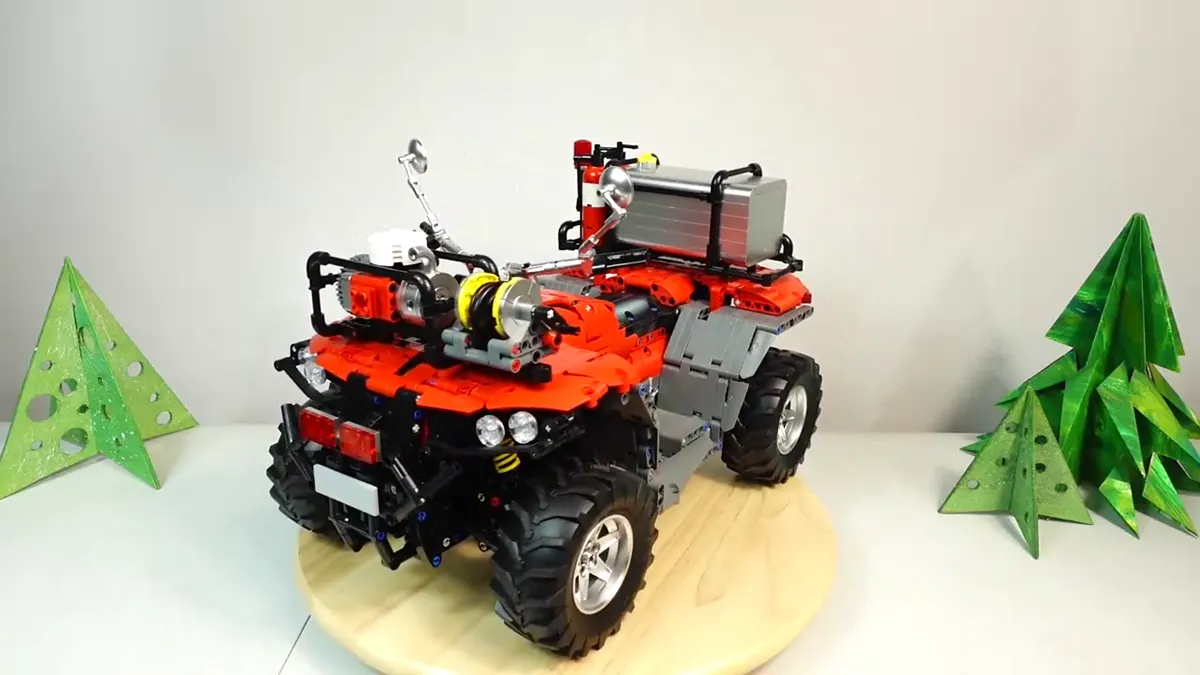 لگو مولد کینگ 23003 موتور آتش نشانی ATV Firefighting Vehicle کنترلی